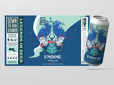 Undine Beer Design design identity illustration type typography