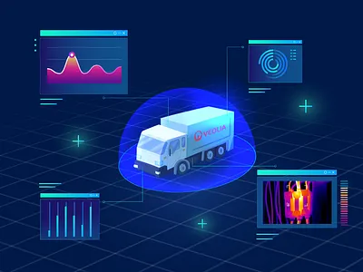 Data analysis - truck analysis charts data graphs hud technology truck