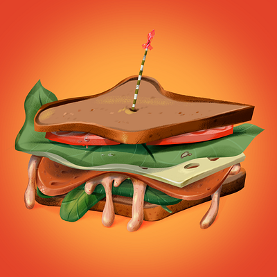 Big Ol' Sammy food and drink food illustration freelance illustrator illustration