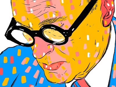 Philip Johnson architect architecture face illustration mimarlık philipjohnson portrait