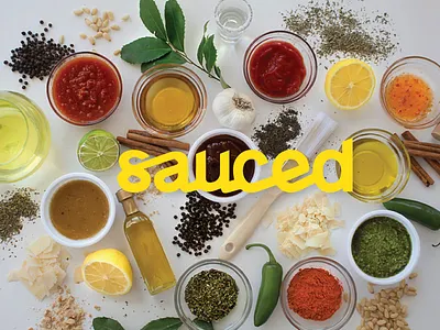 Sauced Identity art direction branding design logo design