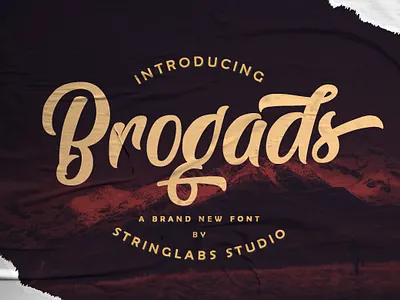 Brogads - Bold Script Retro Font