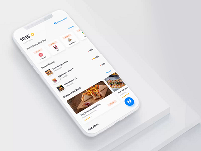 Food Ordering mobile app - animation aftereffects animation animations app design dishes food iphone mobile motion order ui user interface ux