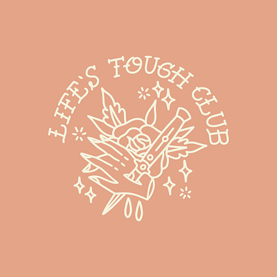 Life's Tough Club design drawing illustration logo tattoo vector