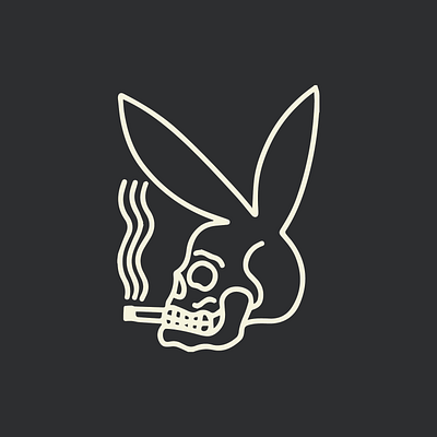 Playboy Skull design drawing illustration logo playboy skull tattoo vector