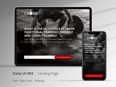 Landpage DailyUI 003 dailyui design interface landpage ui