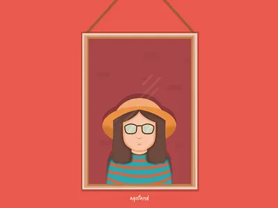 me and frame agostand art character character design children flair design flat flat design funny illustration minimalist web