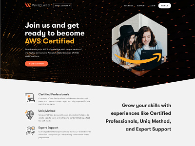 AWS for Whizlabs brand design digital idea minimal studio ui design ux web design website website design work