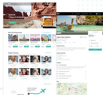 Book & Share Travel Experience booking concept design designs experience flat iconography landing page design minimal traveling ui uiux vector illustration