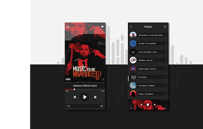 Music Player design adobe xd dailyui design illustraion illustration mobile app design typography