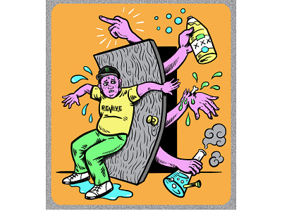 Soft Sk8 cartoon colorful design digital digital art drawing illustration jenkem quirky skateboarding skater surreal
