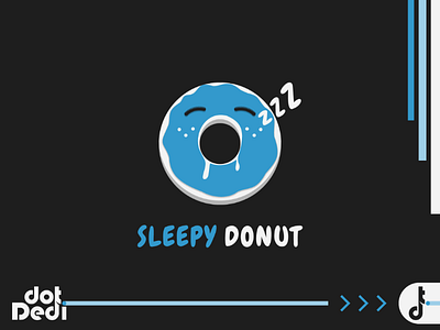 Sleepy Donut branding donut doughnut dual meaning face logo logomark sleep vector