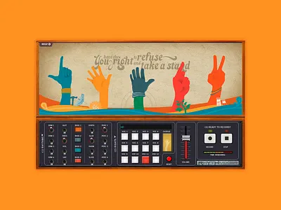 Rhythmixer app retro skeumorphism ui ux vintage