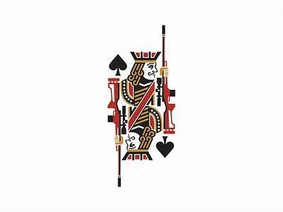Jack of Spades black branding bullets cards design geometric guns jack logo playing spades vector