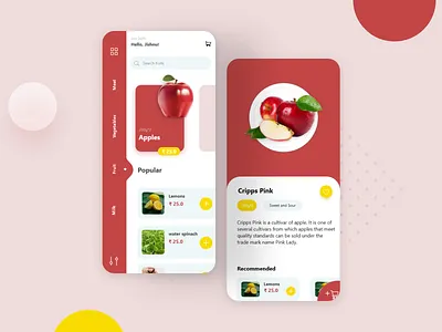 Grocery Delivery App-Online Store cart clean colors creative deliveryapp design designoweb gradient grocery icon ios ios app design minimal minimal art mobile mobileapp pink services ui ux