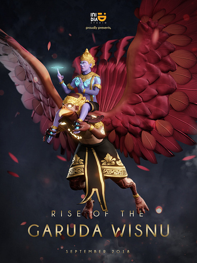 Garuda Wisnu Kencana 3d animation 3d art 3d modeling animation design illustration