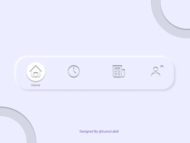 Navigation Bottom (neomorphism) animation appdesign bottom nav mobile design uidesign userinterface