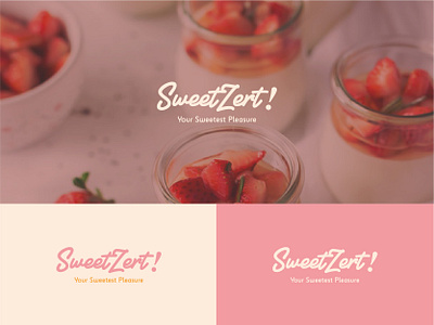 Sweetzert Logo bakery bakery logo brand identity branding cafe logo cake dessert logo logo design patisserie restaurant branding