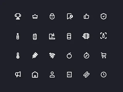 Icon Set Beer app beer branding design icons iconset navigation rewards ui ux