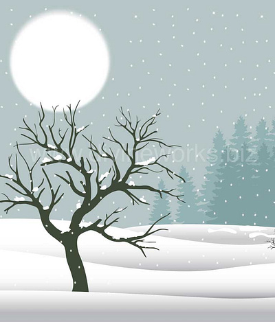 Snowy landscape Vector Illustration adobe illustrator graphic design illustration vector art vector graphic vector illustration