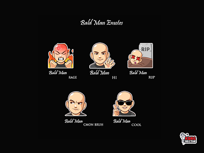 Bald Man Twitch Emotes amazing character creative idea customemote daily fun design designs emoji emote emoteart emotes fun funny graphicforstream handsome happy look streamers twitch twitchemote twitchemotes wow