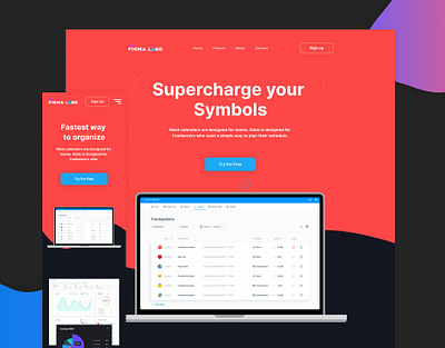 Fintech - Free Figma Template design resources figma free freebies landing page template design templatedesign templates