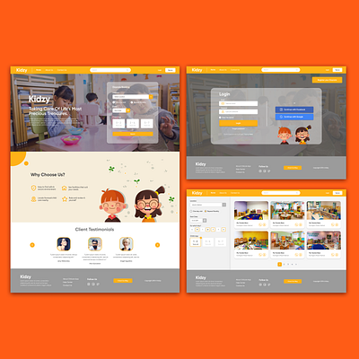 Daycare Booking App booking booking app daycare graphic design ui design ux design web app web app design web apps