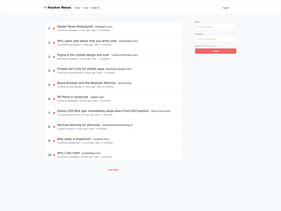 Hacker News Redesigned branding design designer hackernews news ui design ui designer