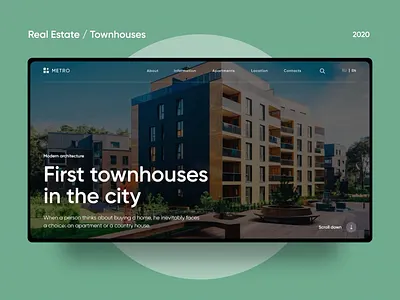 Real Estate / Screen Transition animation black real estate website