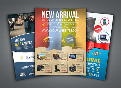 New Arrival Flyer Bundle Template catalog commerce deal design discount electronic flyer goods home home leaflet items market market flyer new item newborn price promotion promotion poster sale seasons