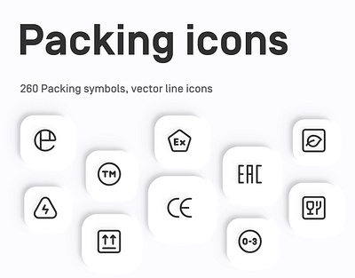 Myicons — 260 Packaging Symbols, vector line icons essential icons flat icons icon design icon pack icons icons design icons pack interface icons line icons myicons ui ui design ui designer ui icons ui kit ui pack ui set web design web designer web ui