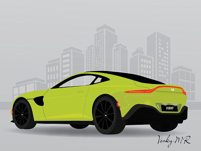 venkatesh astonmartin bestdesign car carbuilding cars design green green car greenastonmartin greenblack grey illustration illustrator natural topcars ui ux vector venkatesh venky