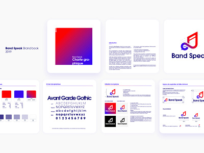 Band Speak Brand ✨ band brand cards chat gradient logo music speak tchat typography