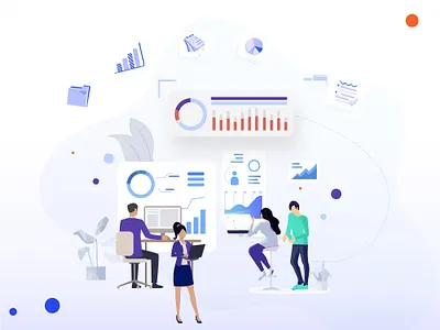 accounting vector color creative flat gradient icon illustration ui ux vector vector illustration