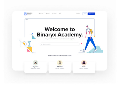 Crypto Academy cryptocurrency design illustration ui ui design uidesign uiux ux web website