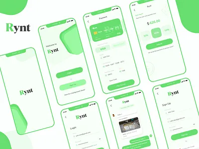 Rynt App brand identity branding design dribbble best shot interaction design interactive design mobile app design mobile ui design mobile ux design product design rent rent house rental app travel trending trendy ui ux design user experience design user interaction user interface design visual design