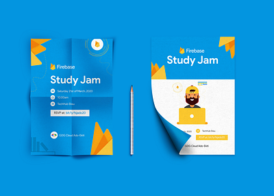 Firebase Study Jam Poster Design branding design