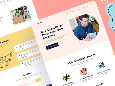 Learning Platform Landing Page Design agency branding course courses design designer landing landing page concept learning learning platform madeinwebflow marketing ui ux web web design webdesign webdesigner webflow website