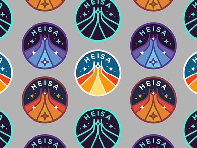 Heisa - Apparel Design Project 🚀 brand brand design chaos clothing dutch emblem fashion festival free spirit graphic design heisa illustration logo badge logo emblem netherlands retro rocket space starts techno