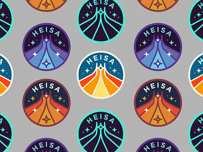 Heisa - Apparel Design Project 🚀 brand brand design chaos clothing dutch emblem fashion festival free spirit graphic design heisa illustration logo badge logo emblem netherlands retro rocket space starts techno
