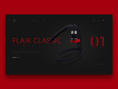 Flair Espresso Concept coffee concept design espresso flair minimalist ui web web design