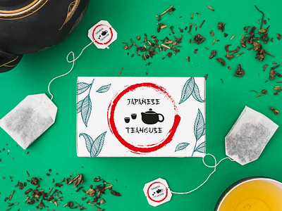 Japanese Teahouse Logo green tea japan japanese japanese food logo logo design logodesign logos tea teahouse