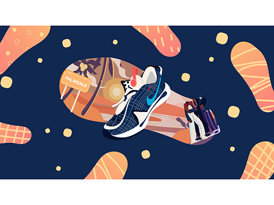 NIKE X Paul George Series Ad basketball beach illustrator nike shoe design