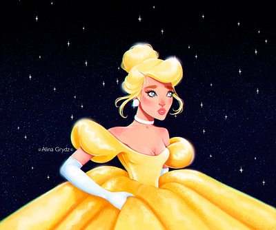 "Cinderella" art artist artwork cartoon character design cinderella digital art digital illustration draw drawing fairytale girl girl illustration illustration illustrator photoshop wacom