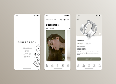 Handmade jewelry store app design handmade jewelery jewelry mobile store ui ux web