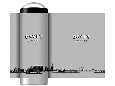 Dave's Coffee Kanteen Design branding charlestown classic coffee custom illustration kanteen logo old providence retro spot illustration vector vintage