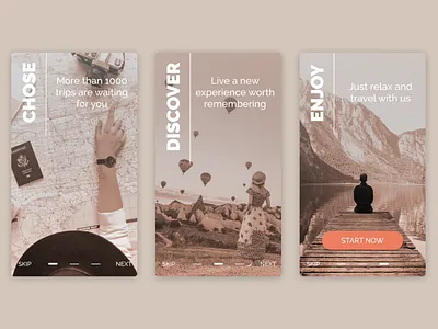 DailyUI #023 - Onboarding 023 100days app dailyui design figma onboarding onboarding screens steps travel travel app ui ux