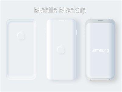 Neumorphism UI Mobile Mockup app design logo design ui ux website design