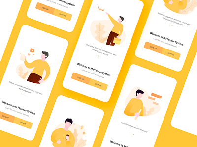 Event Management APP—Onboarding illustraion onboarding orange ui uidesign