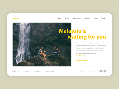 Adventure branding design flat minimal ui ux uxdesign uxui web website